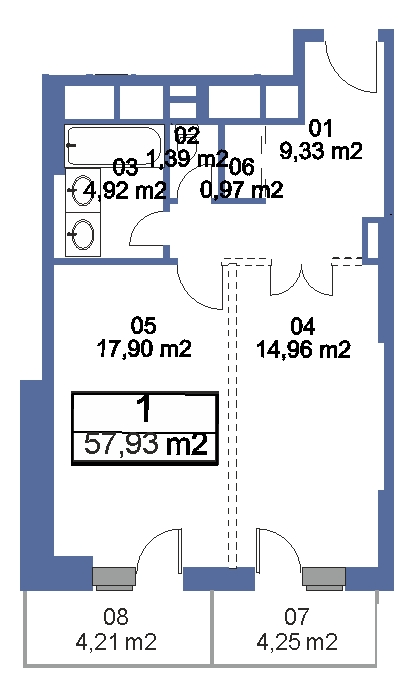 ЖК Маяк - 1-комнатная квартира