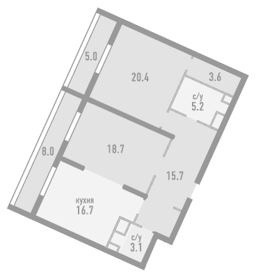 ЖК Розмарин - 3-комнатная квартира