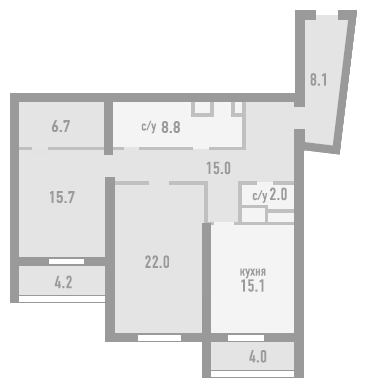 ЖК VESNA - 4-комнатная квартира