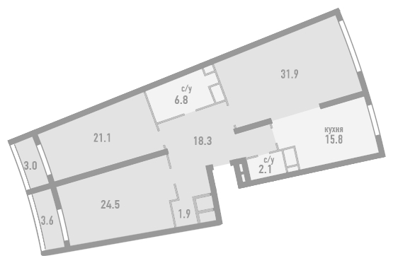 ЖК Розмарин - 2-комнатная квартира