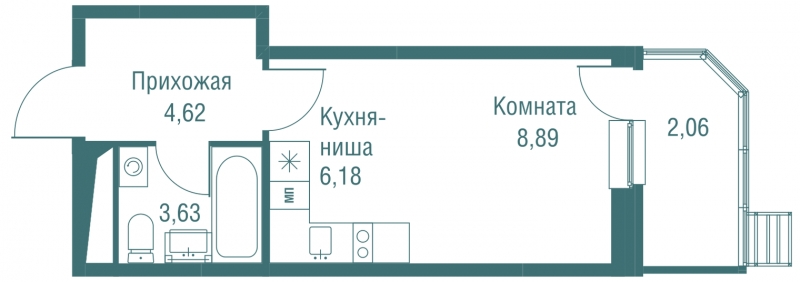 ЖК VESNA - 3-комнатная квартира